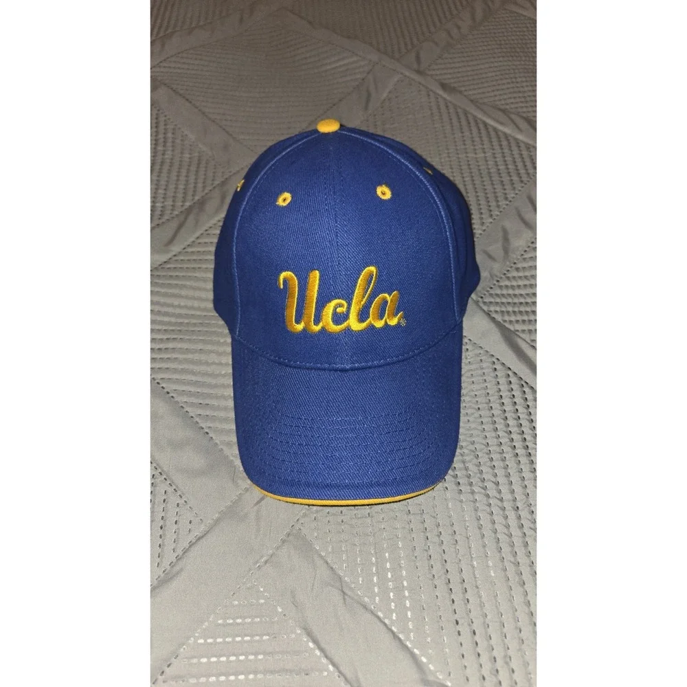 UCLA Bruins Hat‎ Blue Gold Script Embroidered Adjustable Collegiate Cap